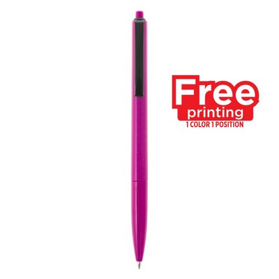 Penne personalizzate, rosa, plastica, Ø1,2 x 13,9 cm