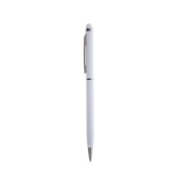 Penne personalizzate, touch pen, bianco, alluminio, Ø0,8 x 13,5 cm