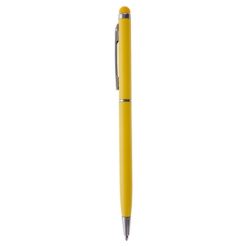 Penne personalizzate, touch pen, giallo, alluminio, Ø0,8 x 13,5 cm