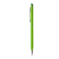 Penne personalizzate, touch pen, verde chiaro, alluminio, Ø0,8 x 13,5 cm