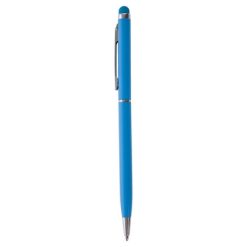 Penne personalizzate, touch pen, blu, alluminio, Ø0,8 x 13,5 cm