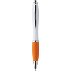Penne personalizzate, arancione, ABS, metallo, Ø1,3 x 14 cm
