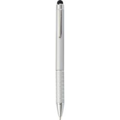 Penne personalizzate, touch pen, argento, alluminio, Ø1,1 x 12,6 cm