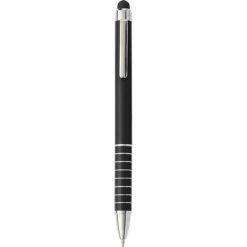 Penne personalizzate, touch pen, nero, alluminio, Ø1,1 x 12,6 cm