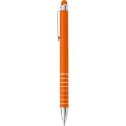 Penne personalizzate, touch pen, arancione, alluminio, Ø1,1 x 12,6 cm