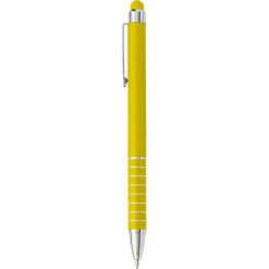 Penne personalizzate, touch pen, giallo, alluminio, Ø1,1 x 12,6 cm