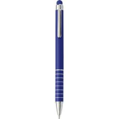 Penne personalizzate, touch pen, blu, alluminio, Ø1,1 x 12,6 cm
