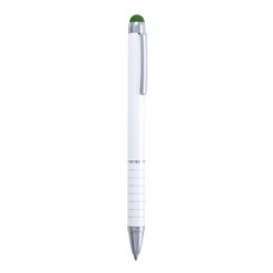 Penne personalizzate, touch pen, verde, alluminio, Ø0,9 x 12,5 cm