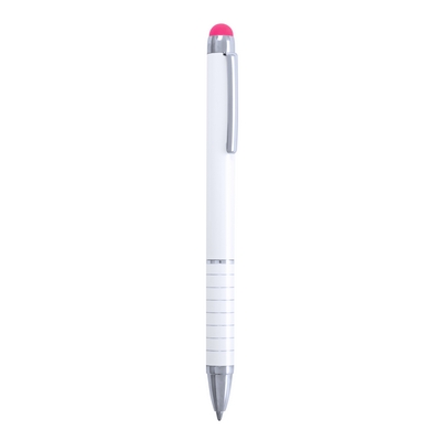 Penne personalizzate, touch pen, rosa, alluminio, Ø0,9 x 12,5 cm