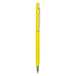 Penne personalizzate, touch pen, giallo, alluminio, Ø0,8 x 13,6 cm