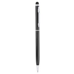 Penne personalizzate, touch pen, nero, alluminio, Ø0,7 x 13,7 cm
