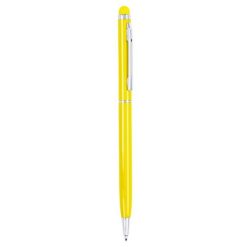 Penne personalizzate, touch pen, giallo, alluminio, Ø0,8 x 13,6 cm