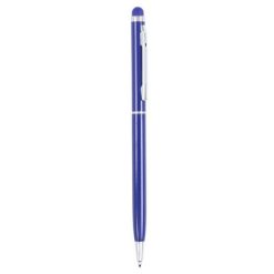 Penne personalizzate, touch pen, blu, alluminio, Ø0,8 x 13,6 cm