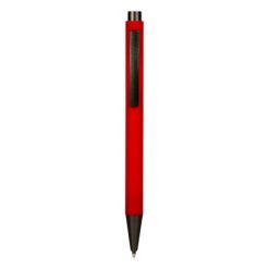 Penne personalizzate realizzate in plastica e metallo di alta qualità, rosso, plastica, metallo, Ø1,0 x 13,8 cm