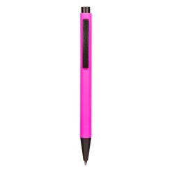 Penne personalizzate realizzate in plastica e metallo di alta qualità, rosa, plastica, metallo, Ø1,0 x 13,8 cm