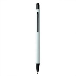 Penne personalizzate, touch pen, bianco, alluminio, Ø0,8 x 13,9 cm