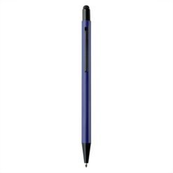 Penne personalizzate, touch pen, blu scuro, alluminio, Ø0,8 x 13,9 cm