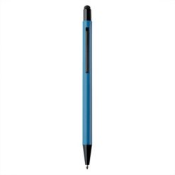 Penne personalizzate, touch pen, blu, alluminio, Ø0,8 x 13,9 cm