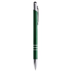 Penne personalizzate, touch pen, verde, alluminio, Ø1 x 14,8 cm