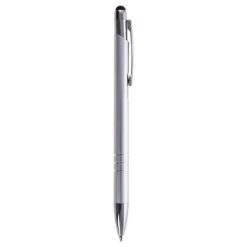 Penne personalizzate, touch pen, argento, alluminio, Ø1 x 14,8 cm