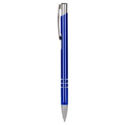 Penne personalizzate, versione più sottile V1501, blu scuro, alluminio, Ø0,8 x 13,8  cm