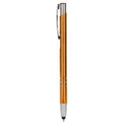 Penne personalizzate, touch pen, versione più sottile V1601, arancione, alluminio, Ø0,8 x 13,8  cm