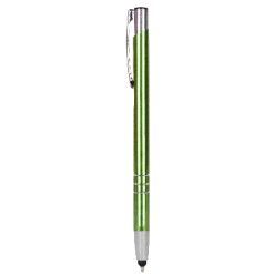 Penne personalizzate, touch pen, versione più sottile V1601, verde chiaro, alluminio, Ø0,8 x 13,8  cm