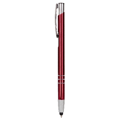 Penne personalizzate, touch pen, versione più sottile V1601, borgona, alluminio, Ø0,8 x 13,8  cm
