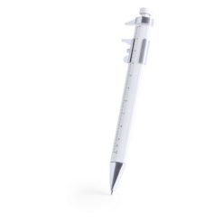 Penne personalizzate, righello, strumento di misurazione, bianco, ABS, Ø1,1 x 14,8 cm