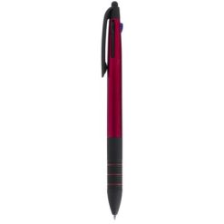 Penne personalizzate, touch pen, ricarica multicolore, rosso, ABS, Ø1,1 x 14,8 cm