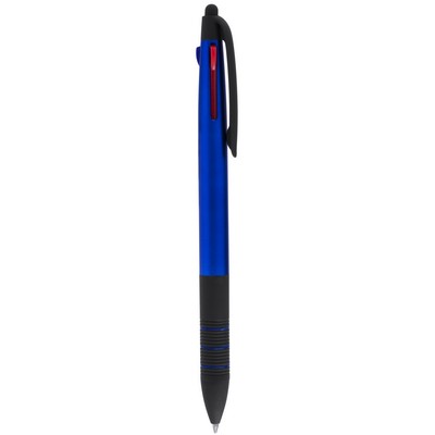 Penne personalizzate, touch pen, ricarica multicolore, blu, ABS, Ø1,1 x  14,8 cm - Cintapunto® Italia