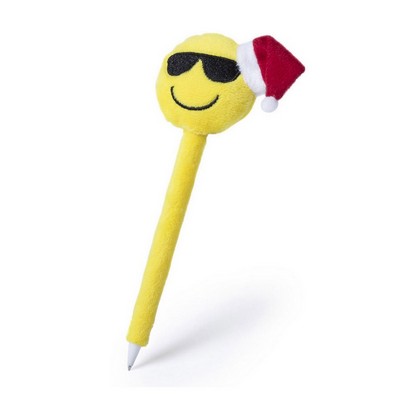 Penne personalizzate festive "faccia sorridente", giallo, poliestere, 17 x 7 x 3 cm