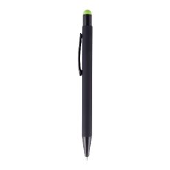 Penne personalizzate, touch pen, verde chiaro, alluminio, plastica, Ø 1 x 14,2 cm