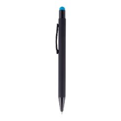 Penne personalizzate, touch pen, blu, alluminio, plastica, Ø 1 x 14,2 cm