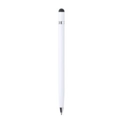 Penne personalizzate, touch pen, bianco, alluminio, Ø0,9 x 14,1 cm