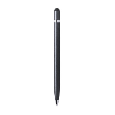 Penne personalizzate, touch pen, nero, alluminio, Ø0,9 x 14,1 cm