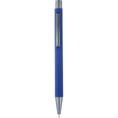 Penne personalizzate, blu scuro, ABS, alluminio, Ø 1,4 x 13,7 cm