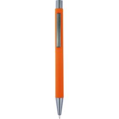 Penne personalizzate, arancione, ABS, alluminio, Ø 1,4 x 13,7 cm