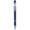 Penne personalizzate, touch pen, blu scuro, ABS, alluminio, Ø 1,4 x 14,4 cm