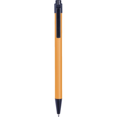 Penne personalizzate, arancione, ABS, alluminio, Ø 1,2 x 13,9 cm