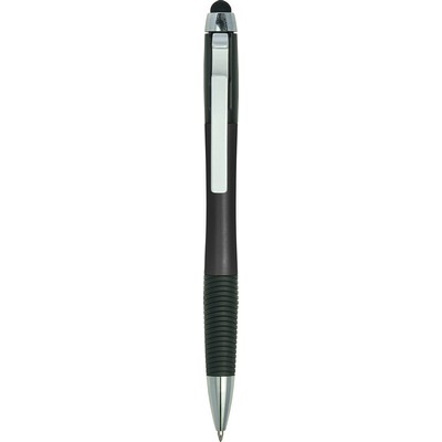 Penne personalizzate multifunzionali, touch pen, un apribottiglie, cacciavite, nero, ABS, Ø 2 x 15,8 cm