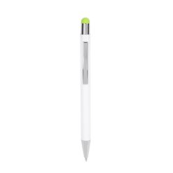 Penne personalizzate, touch pen, verde chiaro, alluminio, Ø 1 x 14,2 cm