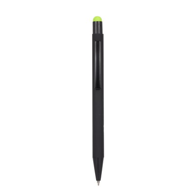 Penne personalizzate, touch pen, verde chiaro, alluminio, Ø 1 x 14,2 cm