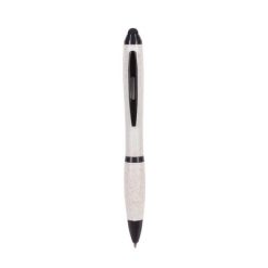 Penne personalizzate ecologiche, touch pen, beige, fibra di bamù, 13,2 x 1,3 cm