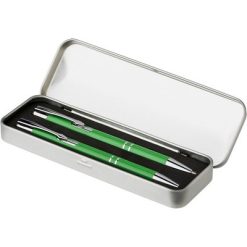 Set scrittura personalizzato, penna e portamine, verde chiaro, alluminio, EVA, 16,3 x 5,5 x 2,2 cm