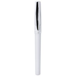 Penna a sfera roller, bianco, ABS, Ø1 x 14,5 cm