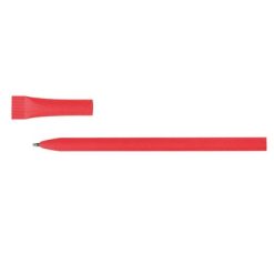 Penne personalizzate ecologico, tappo, rosso, carta, Ø0,7 x 14,3 cm