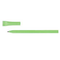 Penne personalizzate ecologico, tappo, verde chiaro, carta, Ø0,7 x 14,3 cm
