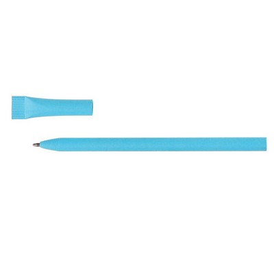 Penne personalizzate ecologico, tappo, blu, carta, Ø0,7 x 14,3 cm