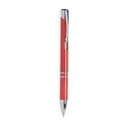 Penne personalizzate ecologiche, rosso, paglia di grano, ABS, Ø1 x 13,7 cm